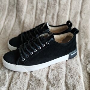 Blackstone Black Suede Sneakers Sherpa Lined Low Top Shoes EU 39 Women’s 8
